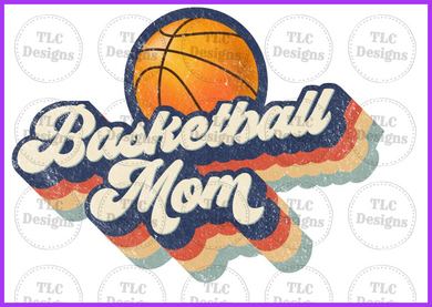 Retro Basketball Mom Full Color Transfers