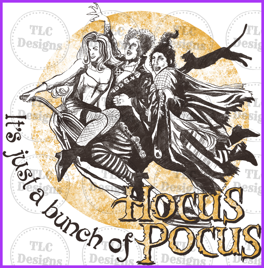 Retro Hocus Pocus Full Color Transfers