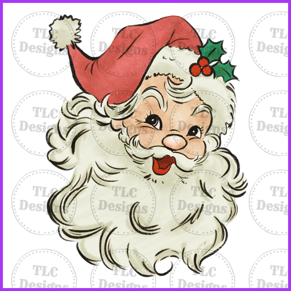 Retro Santa Full Color Transfers