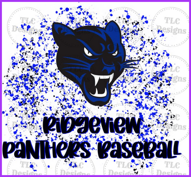 Ridgeview Panther Baseball Full Color Transfers