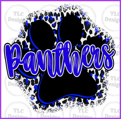 Royal Blue Panthers Full Color Transfers