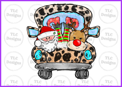 Santa In Truck Full Color Transfers