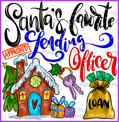 Santas Favorite Lending Officer Full Color Transfers