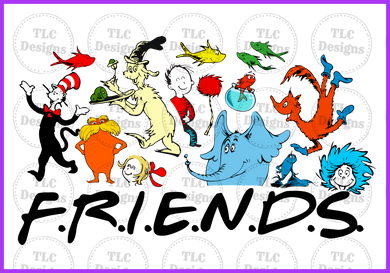 Seuss Friends Full Color Transfers