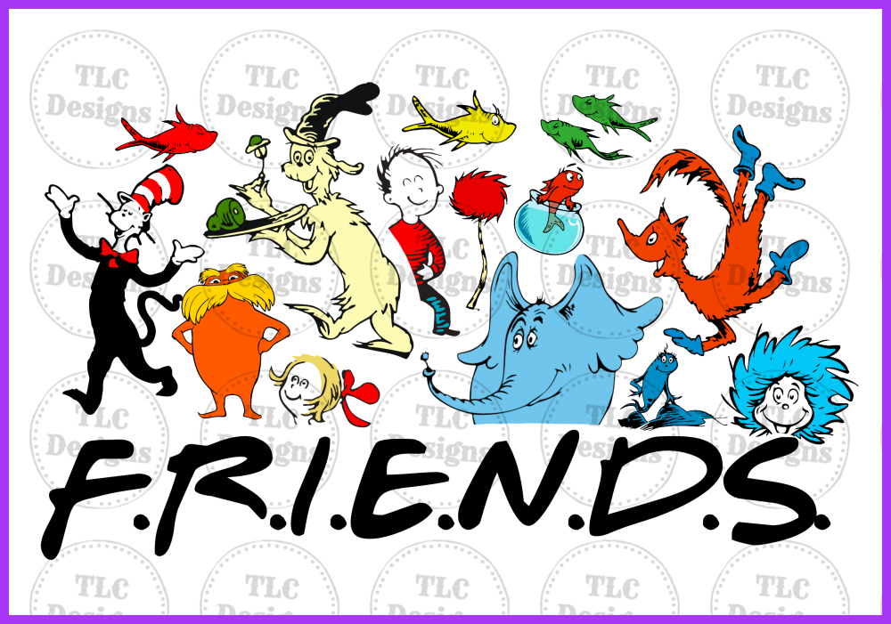 Seuss Friends Full Color Transfers