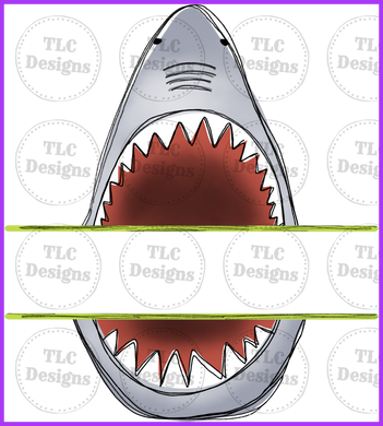 Shark Name Plate Full Color Transfers