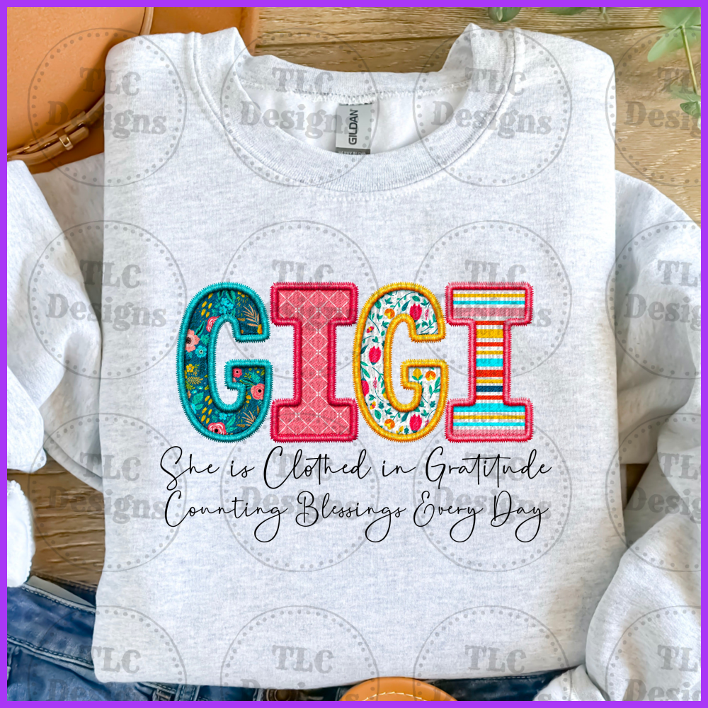 She Is Clothed- Gigi Full Color Transfers