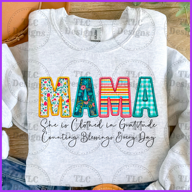 She Is Clothed- Mama Full Color Transfers