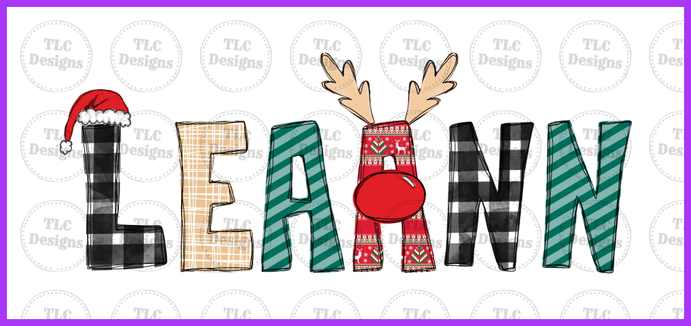 Simple Christmas Font Full Color Transfers