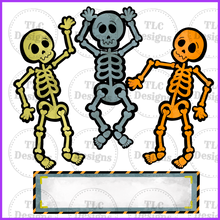 Load image into Gallery viewer, Skeleton Trio- Can Be Customized Full Color Transfers
