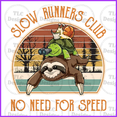 Slow Runners Club Full Color Transfers