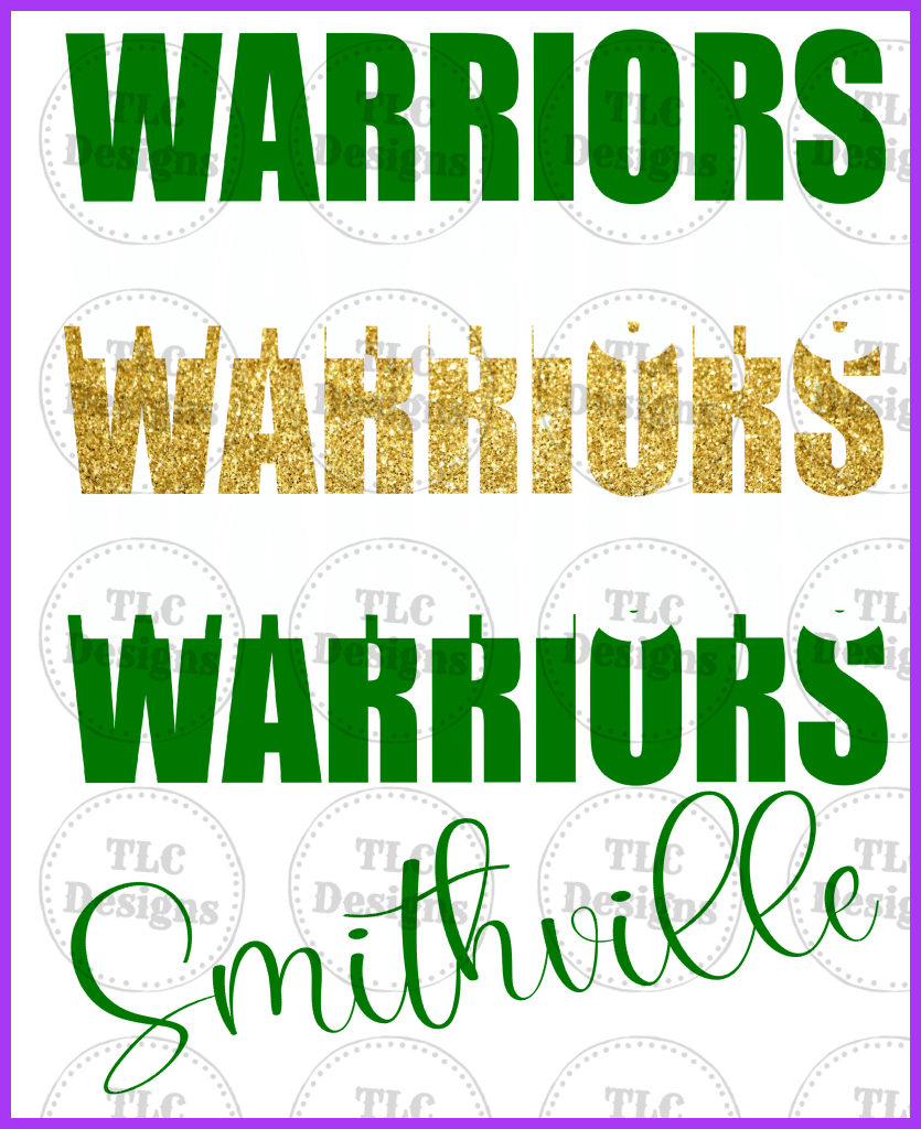 Smithville Warriors Full Color Transfers