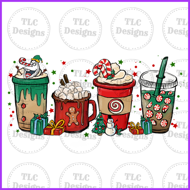 Snowman Coffee Full Color Transfers