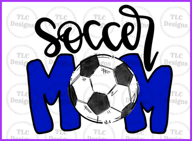 Soccer Mom Royal Blue Full Color Transfers