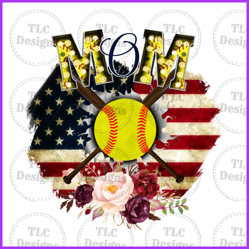 Softball Mom Full Color Transfers