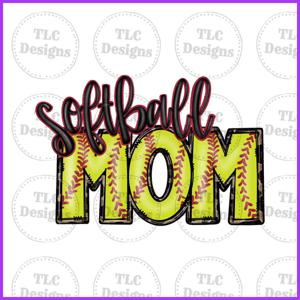 Softball Mom Full Color Transfers