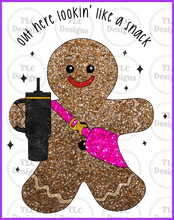 Load image into Gallery viewer, Sparkly Gingerbread Full Color Transfers

