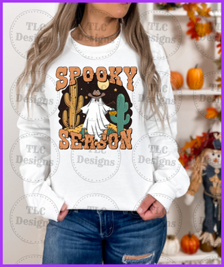 Spooky Season With Ghost And Cactus Full Color Transfers