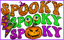 Load image into Gallery viewer, Spooky With Lightening Bolt Full Color Transfers
