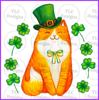 St Patty Cat Full Color Transfers