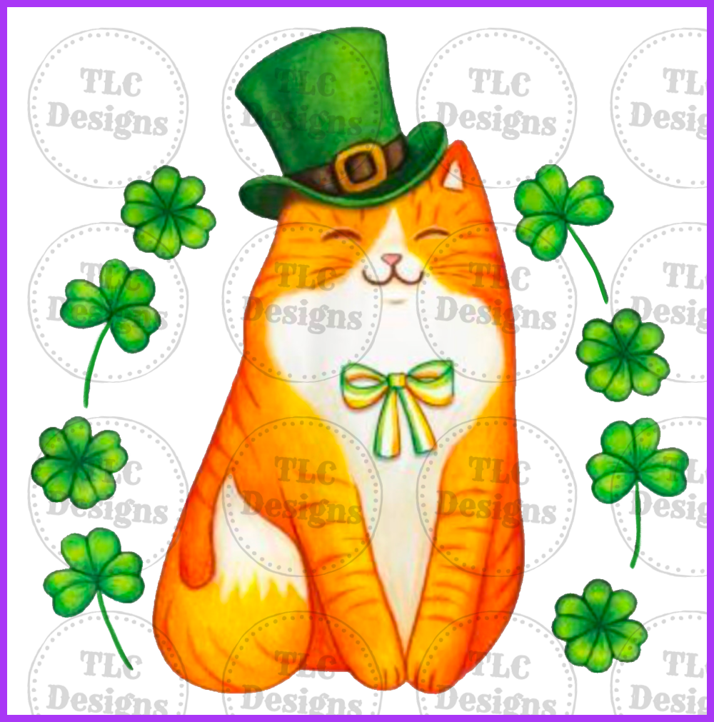 St Patty Cat Full Color Transfers