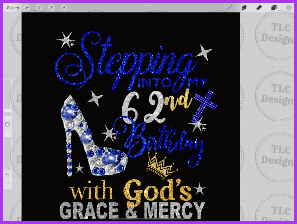 Stepping Into 62Nd Birthday Full Color Transfers