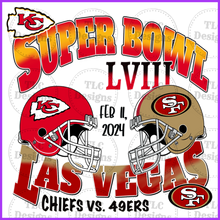 Load image into Gallery viewer, Super Bowl 2024 1 Full Color Transfers
