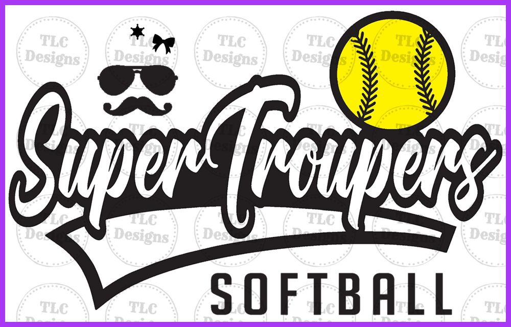 Super Troupers Softball Full Color Transfers
