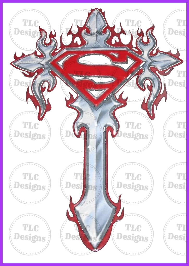 Superman With Sword Full Color Transfers