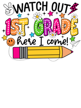 Load image into Gallery viewer, Watch Out Bright Colors- 1St Grade Full Color Transfers
