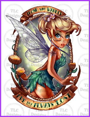 Tatted Tinkerbell Full Color Transfers