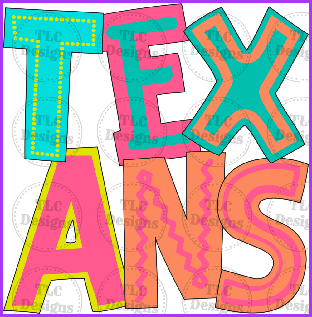 Texans Full Color Transfers
