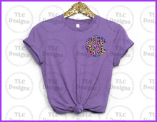 Load image into Gallery viewer, Tie Dye Leopard Print Monogram Full Color Transfers
