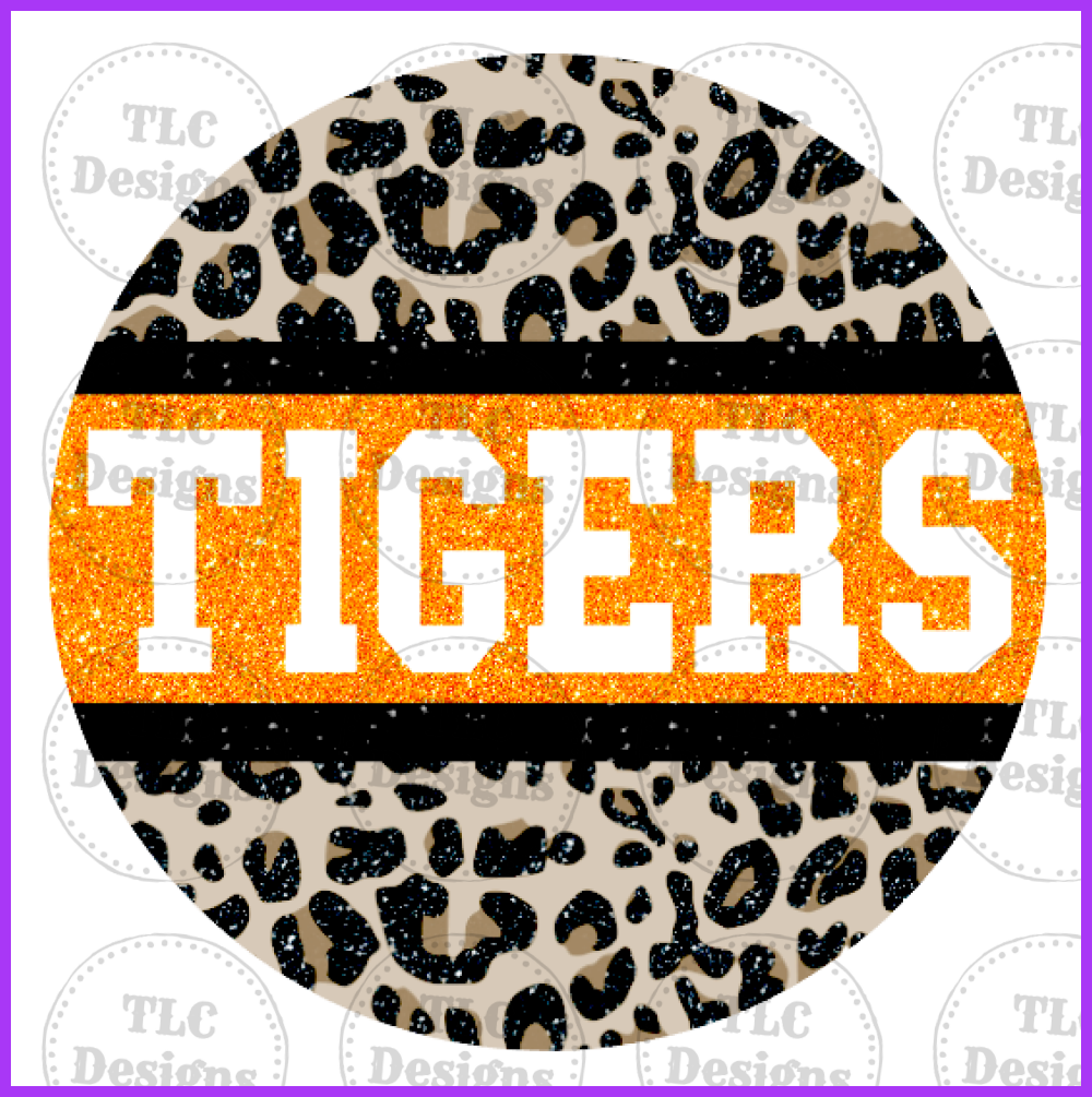 Tigers Glitter And Leopard Full Color Transfers