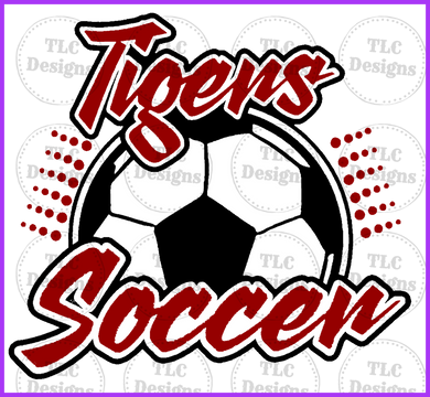 Tigers Soccer Full Color Transfers