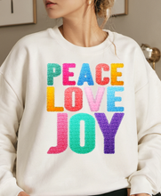 Load image into Gallery viewer, Tinsel Peace Love Joy Full Color Transfers
