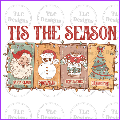 Tis The Season Retro Full Color Transfers