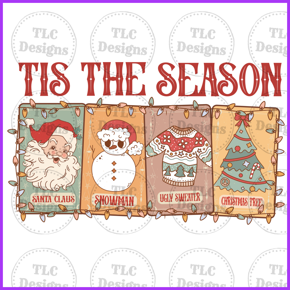 Tis The Season Retro Full Color Transfers
