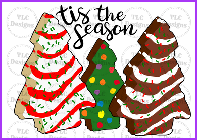Tis The Season Snack Cakes Full Color Transfers