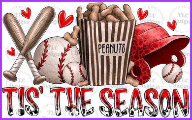 Tis The Season- Snacks Baseball Full Color Transfers