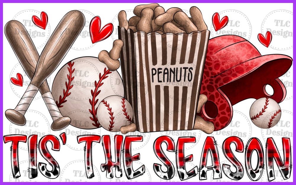 Tis The Season- Snacks Baseball Full Color Transfers