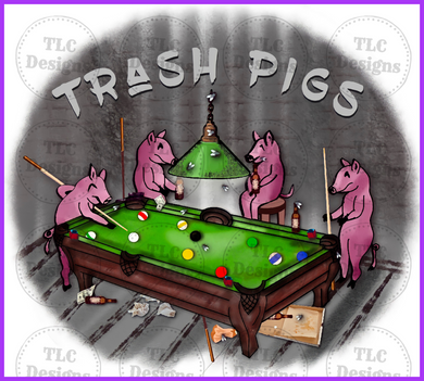 Trash Pigs Custom Full Color Transfers