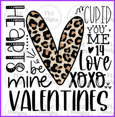 Valentine Typography Full Color Transfers