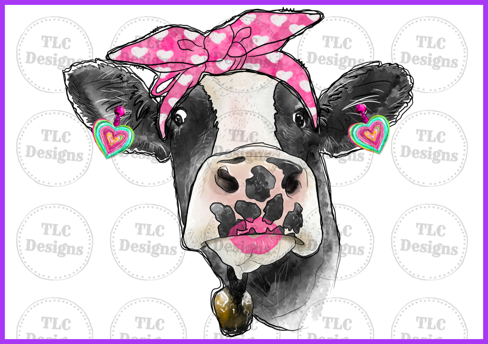 Valentines Cow Full Color Transfers