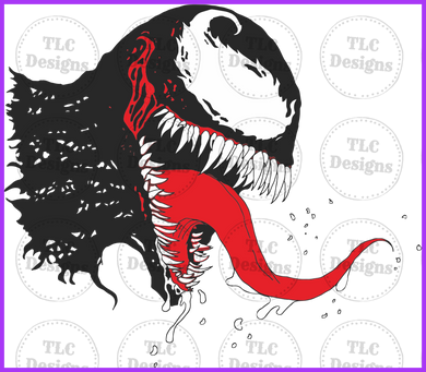 Venom Profile With Tongue Full Color Transfers