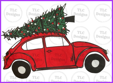 Vw Car With Tree Full Color Transfers