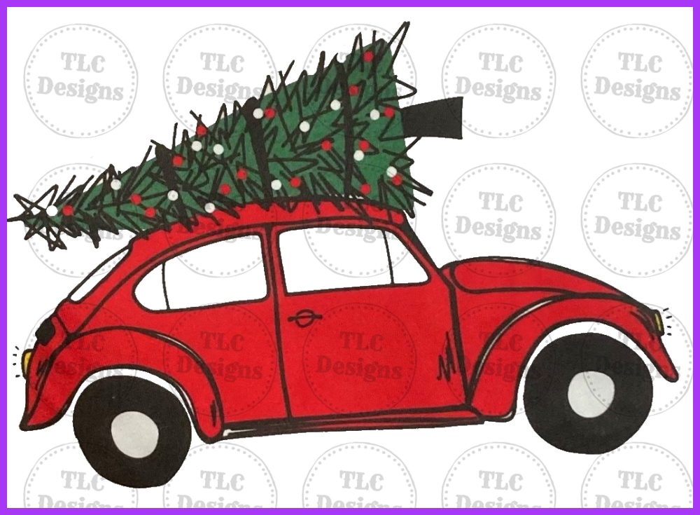 Vw Car With Tree Full Color Transfers