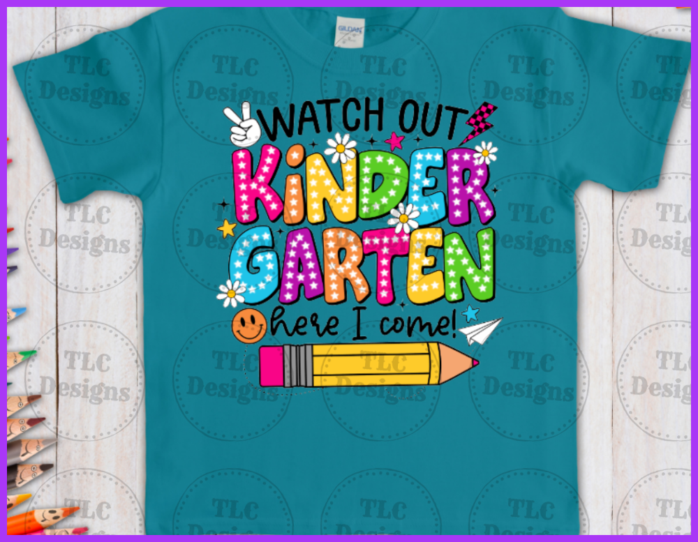 Watch Out Bright Colors- Kindergarten Full Color Transfers