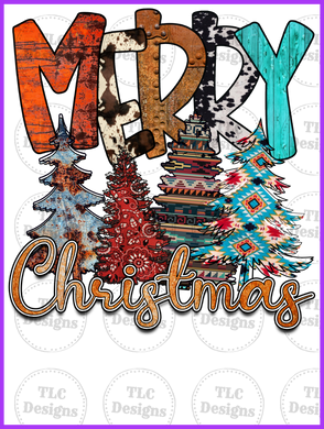 Western Christmas Full Color Transfers