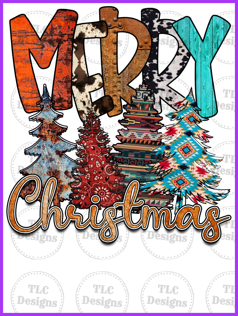 Western Christmas Full Color Transfers